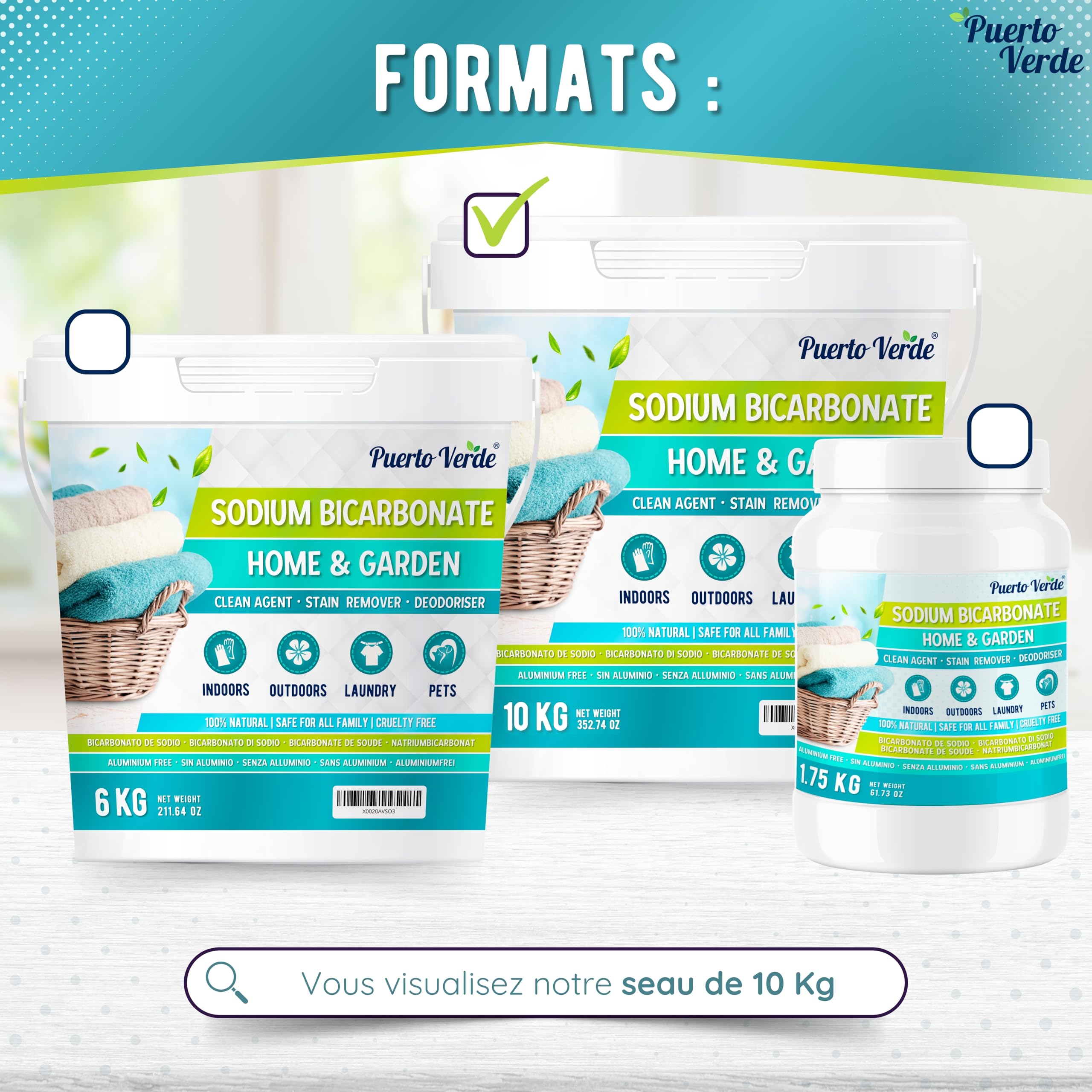 Bicarbonate de Soude 10 Kg. Sans Aluminium et 100% Naturel.