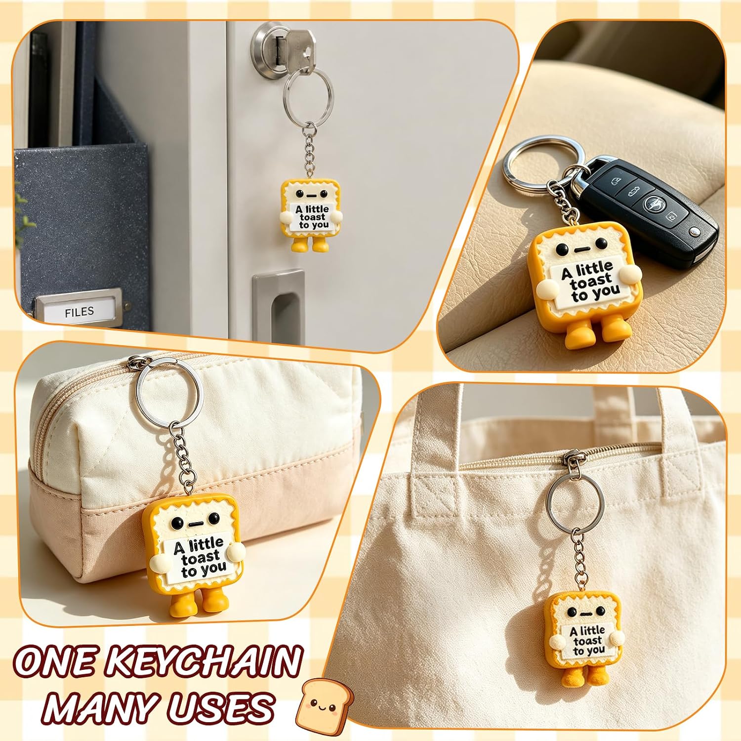 New Beginnings Gift Toast Keychain Encouragement Fresh Start Gift image 5