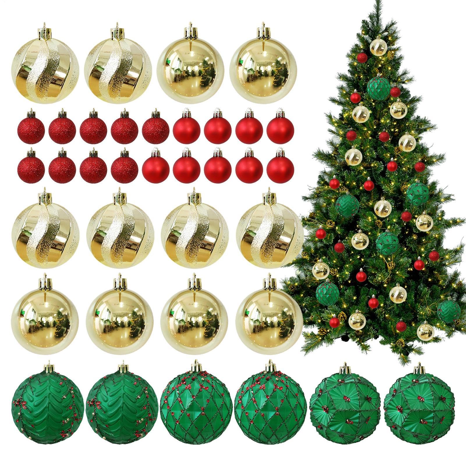 Pendentifs colorés Noël boules incassables pour extérieur et jardin
