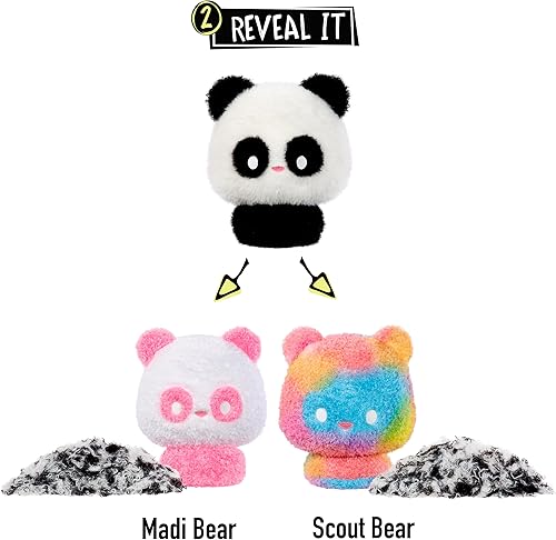Miniatura 5 de Fluffie Stuffiez Panda - Peluche coleccionable grande de 11 pulgadas, desembalaje sorpresa con ASMR abrazable, para tirar de piel, ultrasuave