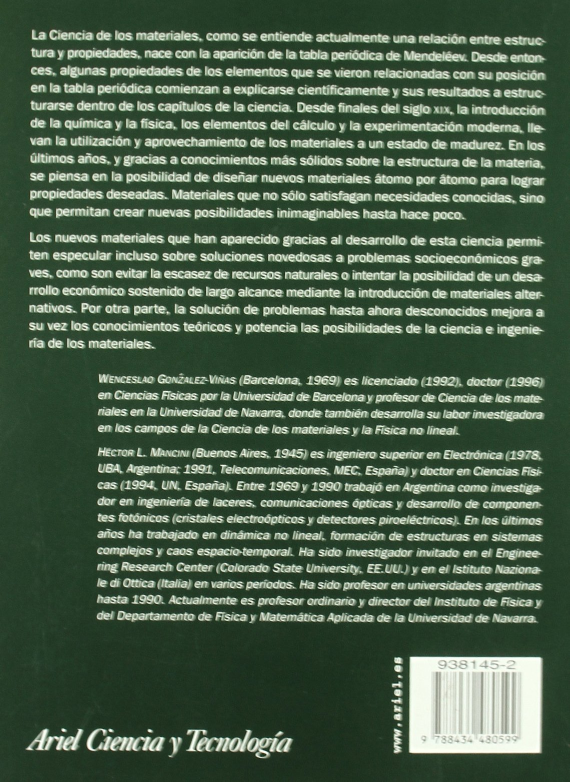 Ciencia de los materiales: 1 (Ariel Ciencias)