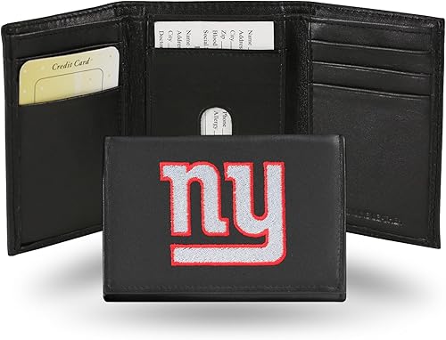 Vista 15 de Rico Industries NFL Football Embroidered Tri-fold Wallet