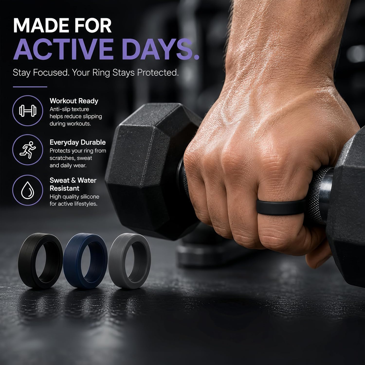8-Pack Ultra-Thin Silicone Ring Covers Compatible with Oura Ring Gen 5, Anti-Slip Smart Ring Protectors with Storage Case, 8 Colors (S for 6/7/8/9) image 5