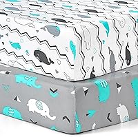 Vista 27 de BROLEX - Juego de sábanas elásticas ajustables para moisés, paquete de 2 sábanas para moisés/colchón, unisex, para niños y niñas, ultra suave, búho