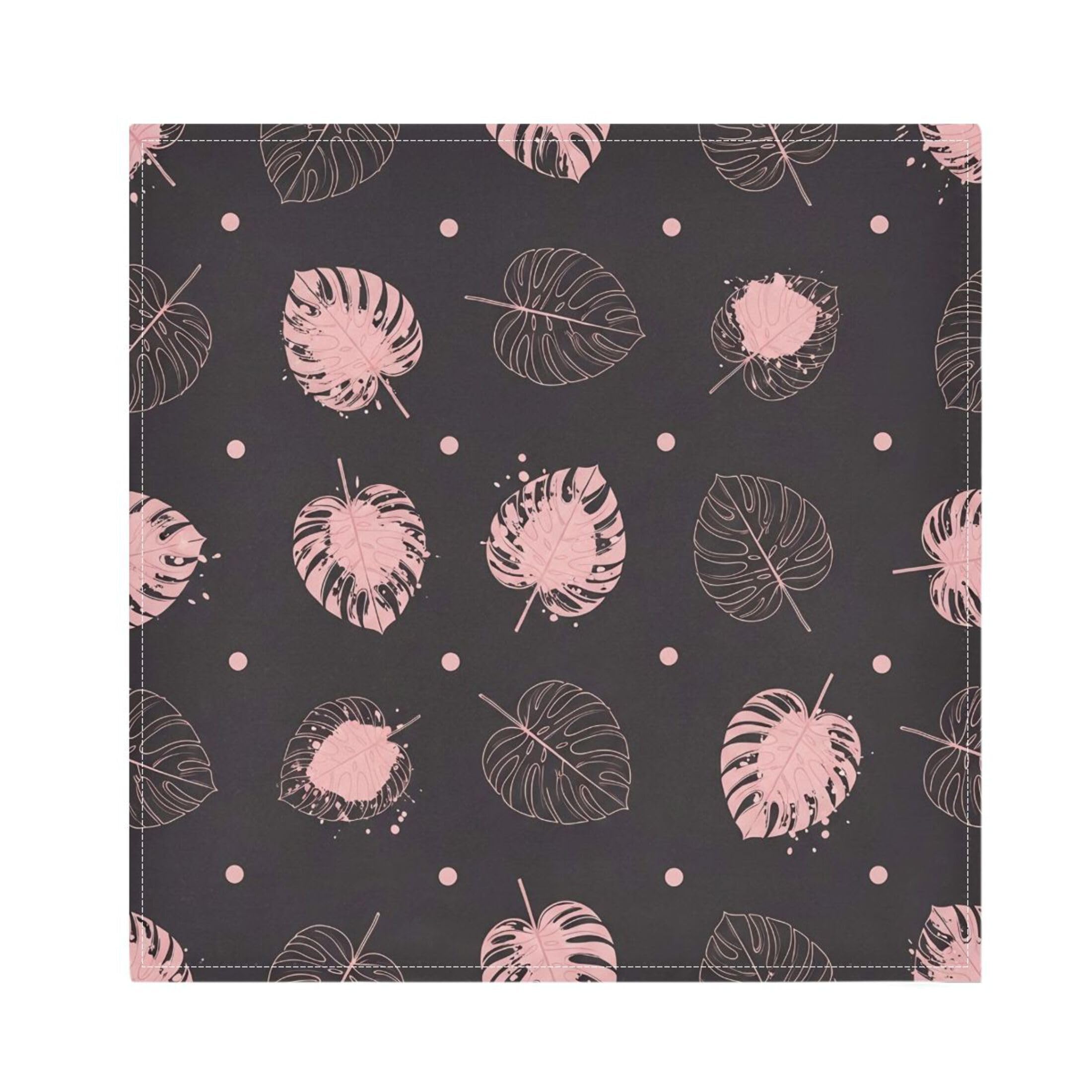 Fuauuyl Cloth Napkins Set of 4 Monstera Leaves Dinner Napkins 20x20 in, Washable & Reusable Fabric Table Napkin for Dining Parties Holiday, Eco-Friendly