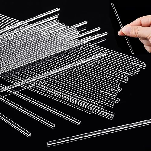 Miniatura 2 de BetterJonny - 200 palitos acrílicos para tartas, palitos acrílicos de 4 pulgadas para decoración de pasteles, varillas acrílicas reutilizables,