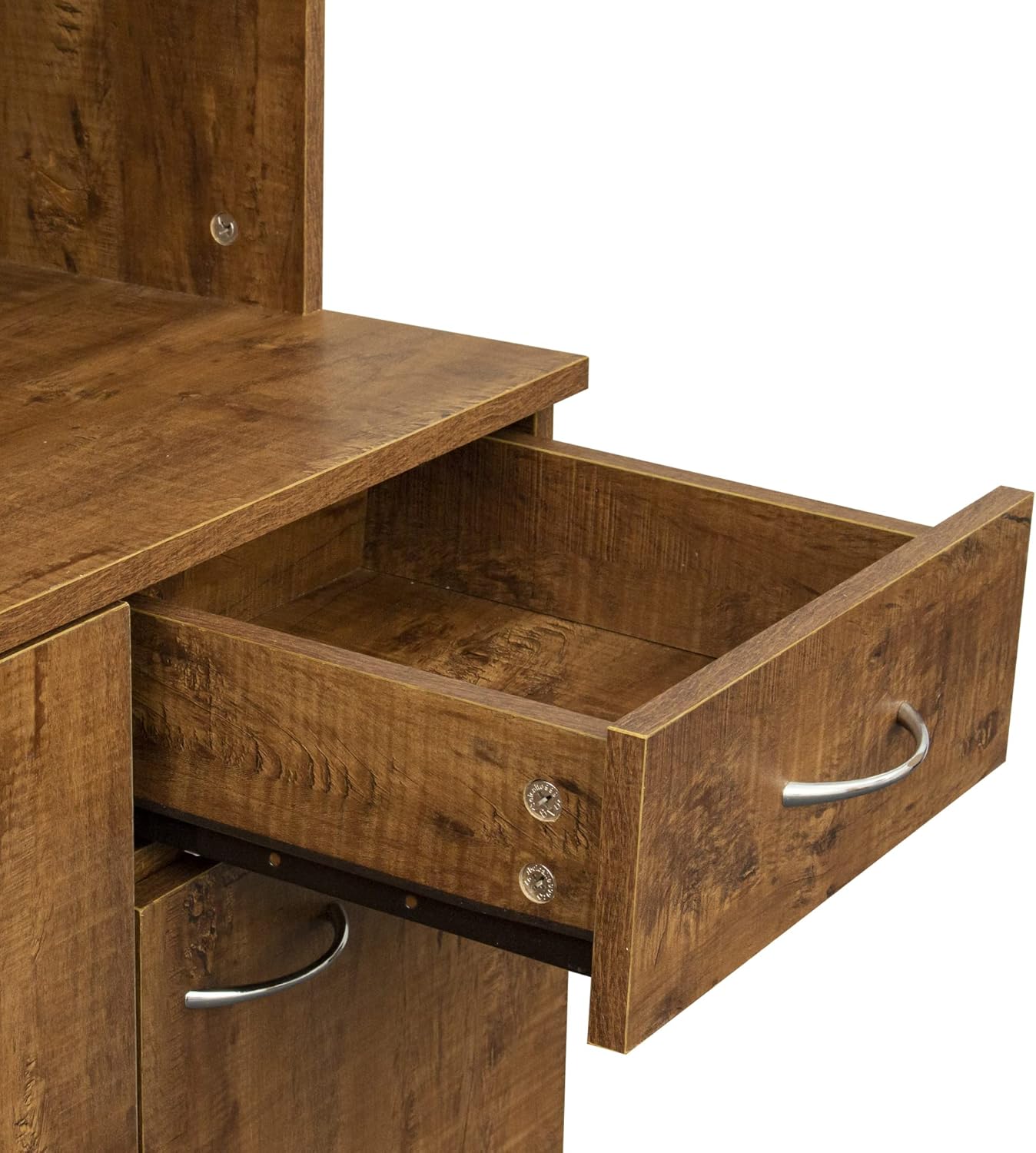 70.87" 6-Door Modern Kitchen Pantry Cabinet Combo with Drawer&Shelf for Dining Room Kitchen Living Room, Walnut