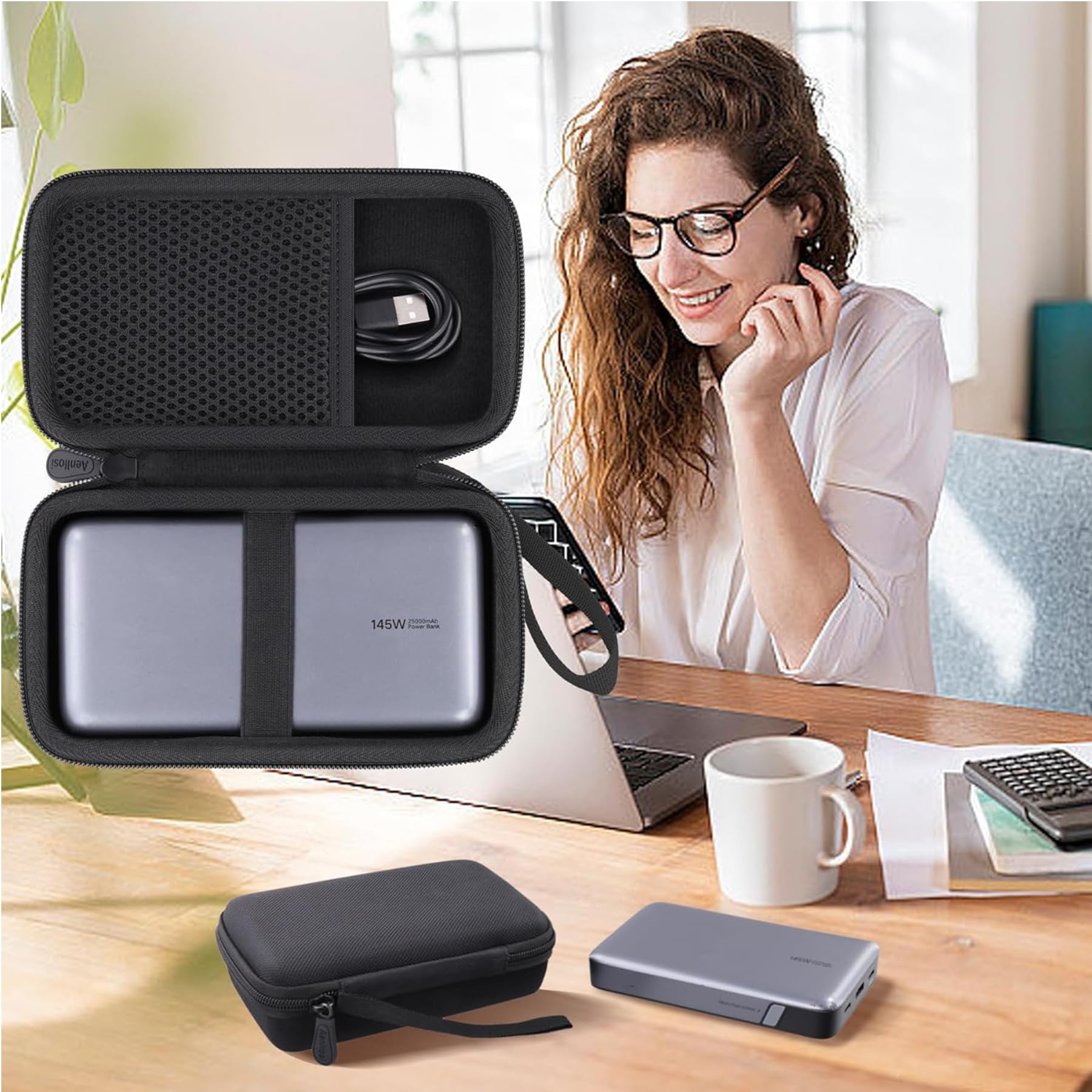 Aenllosi Etui do laptopa Ugreen Nexode 145 W 25000 mAh ‎90597A Power Bank, nie zawiera powerbanku (tylko etui)