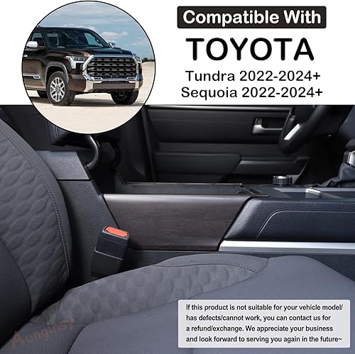 Miniatura 9 de Aunginsy Caja de reposabrazos lateral de consola central, cubierta de panel inferior para Toyota TundraSequoia 2022 2023, control central, cambio de