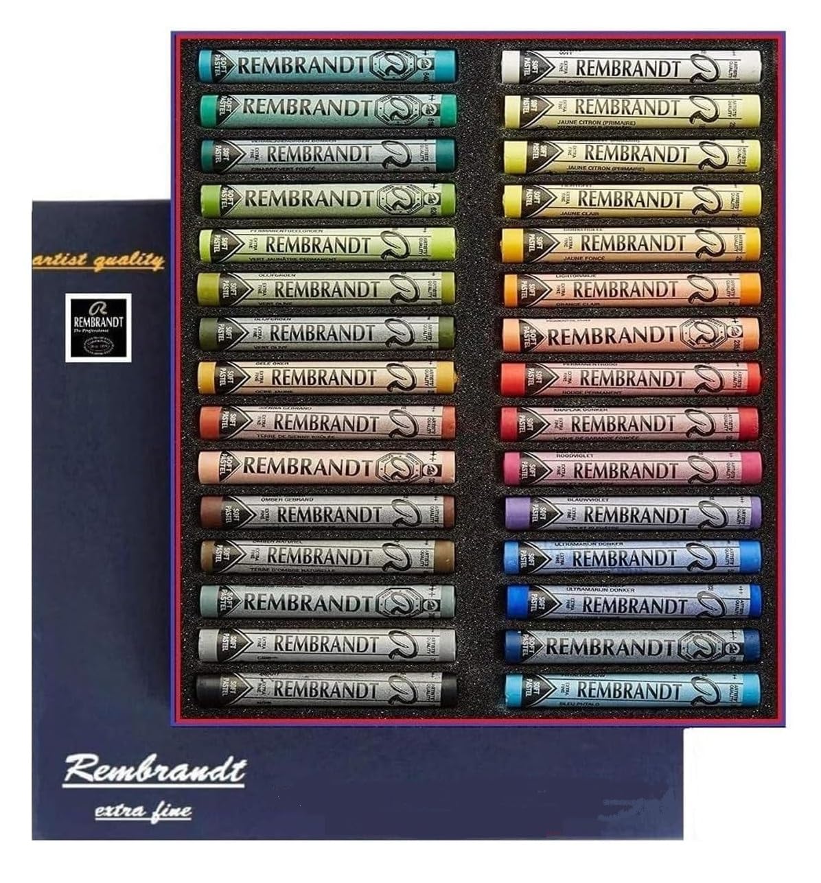 Rembrandt Zestaw suchych pastelów. General Selection. Zestaw 30 pastelowych i 1 karta