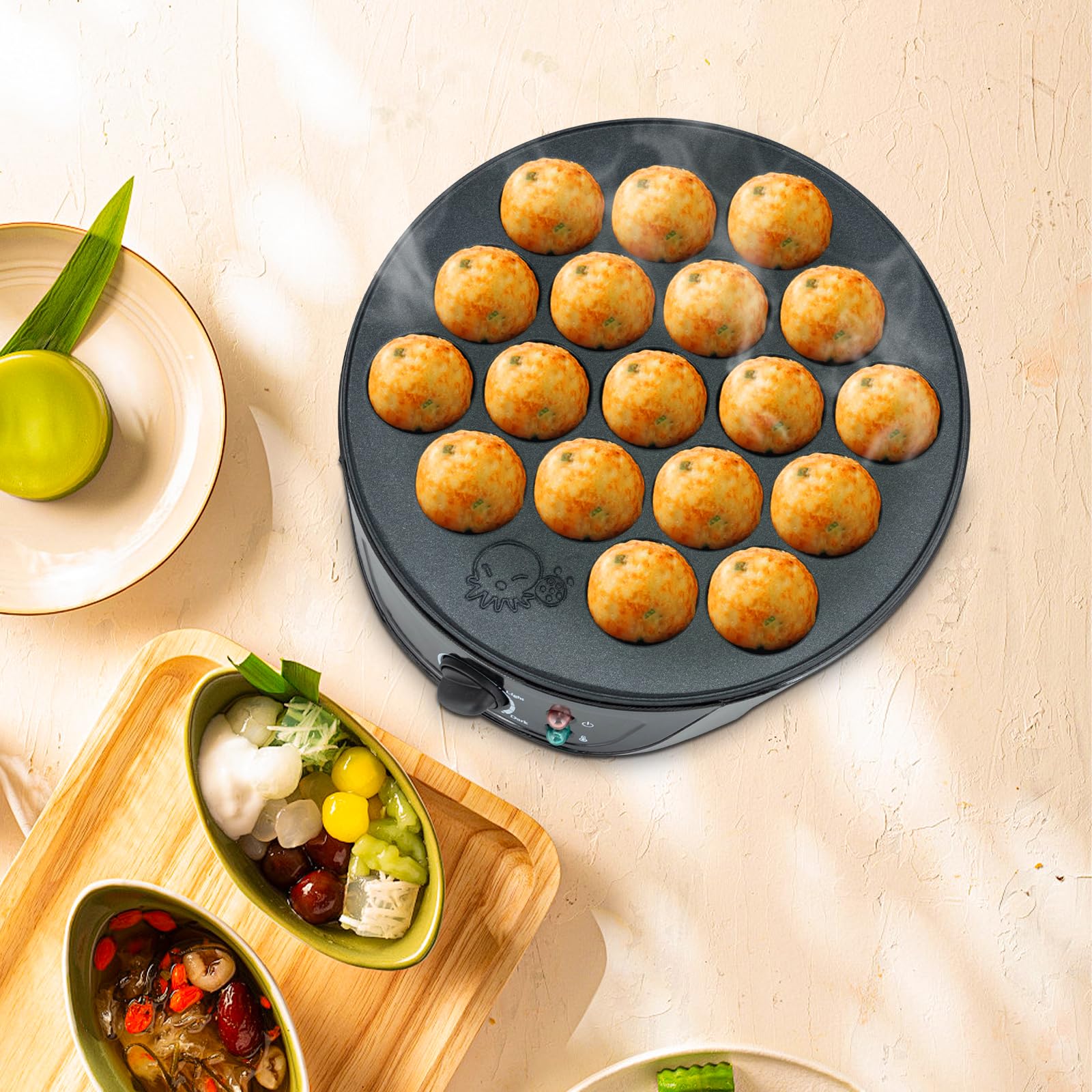 Takoyaki Macchina Elettrica 18 Fori 750W Nero