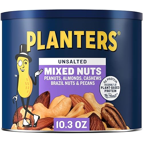 Planters Nueces mixtas tostadas sin sal lata de 103 onzas