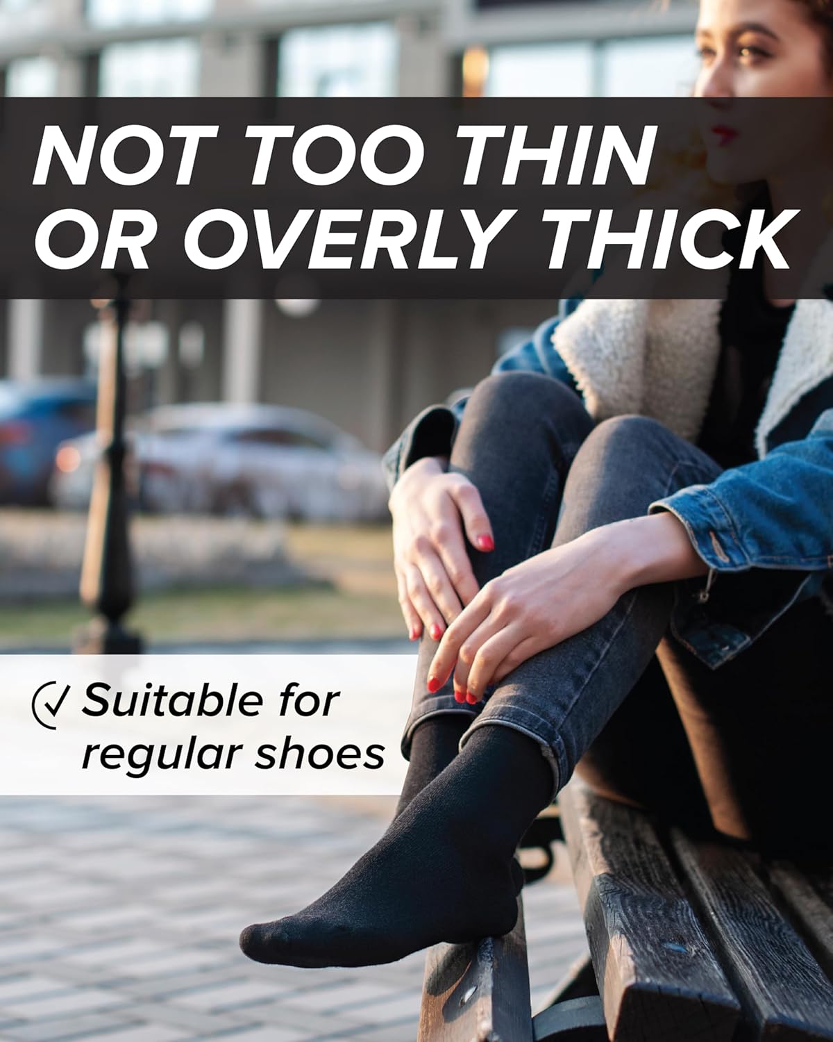 Women's 80% MERINO WOOL Everyday Fine Warm Socks (3 PAIRS) Soft Comfy Breathable - Image 4