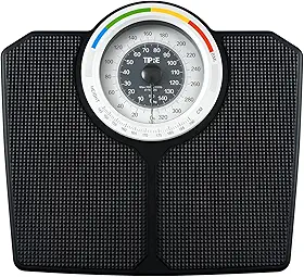 TIPRE Balança Analógica Para Peso Corporal, Balança Mecânica De Banheiro, Balança Analógica Para Peso Corporal, 150 Kg/330 Lb, Balança De Mostrador Com Plataforma Antiderrapante Mais Larga E Espessa