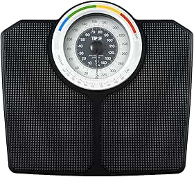 TIPRE Balança Analógica Para Peso Corporal, Balança Mecânica De Banheiro, Balança Analógica Para Peso Corporal, 150 Kg/330 Lb, Balança De Mostrador Com Plataforma Antiderrapante Mais Larga E Espessa