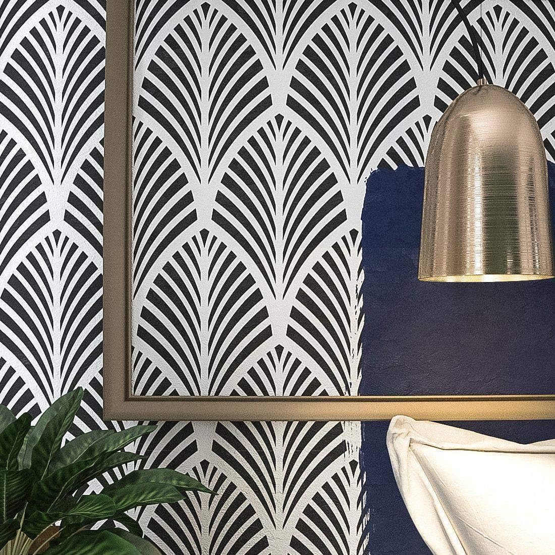 PALM LEAF- Allover Wall Stencil- Large Wall Stencils- 201/s