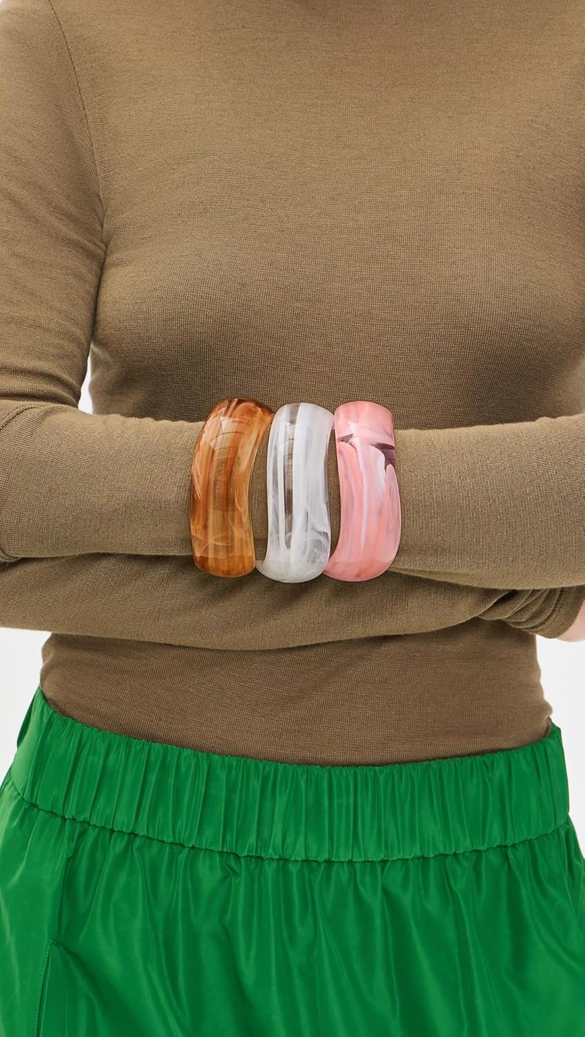 ADINA EDEN Women's Pop of Color Resin Bangle Set - Image 3