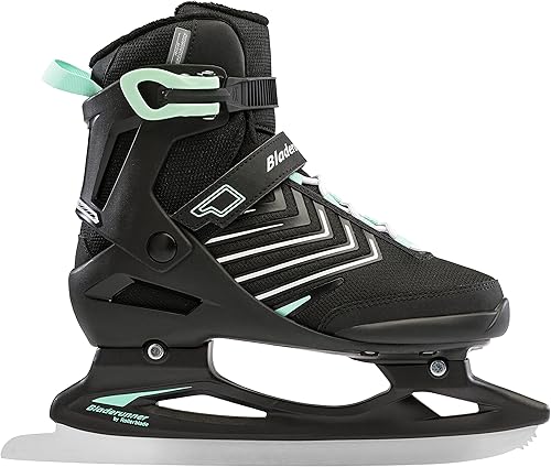 Miniatura 2 de Bladerunner Ice by Rollerblade Igniter XT - Patines de hielo para mujer, color negro y verde de invierno, patines de hielo