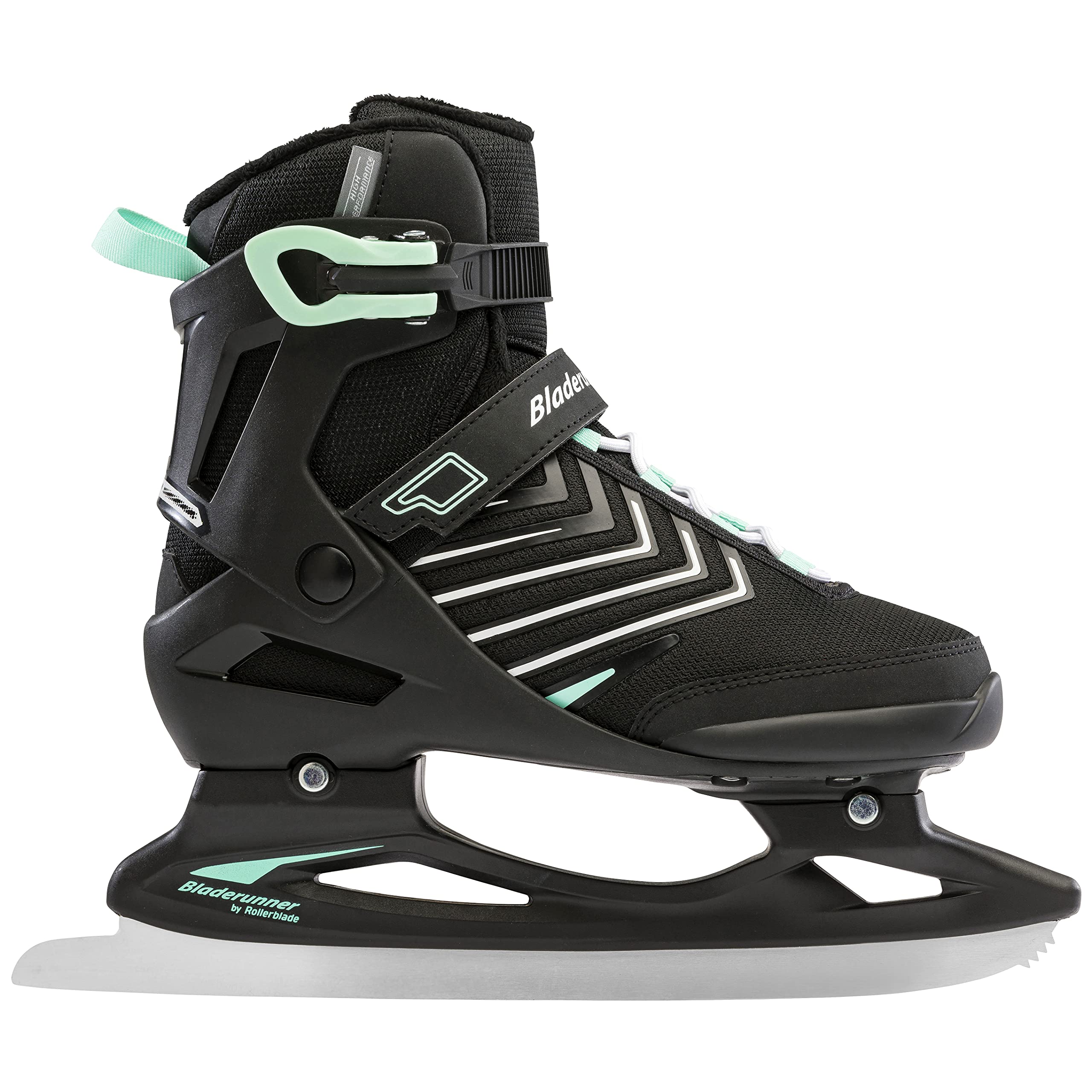 Rollerblade W Bladerunner Ice by Igniter XT - Pattini da ghiaccio da donna, colore nero e verde invernale, numero 38