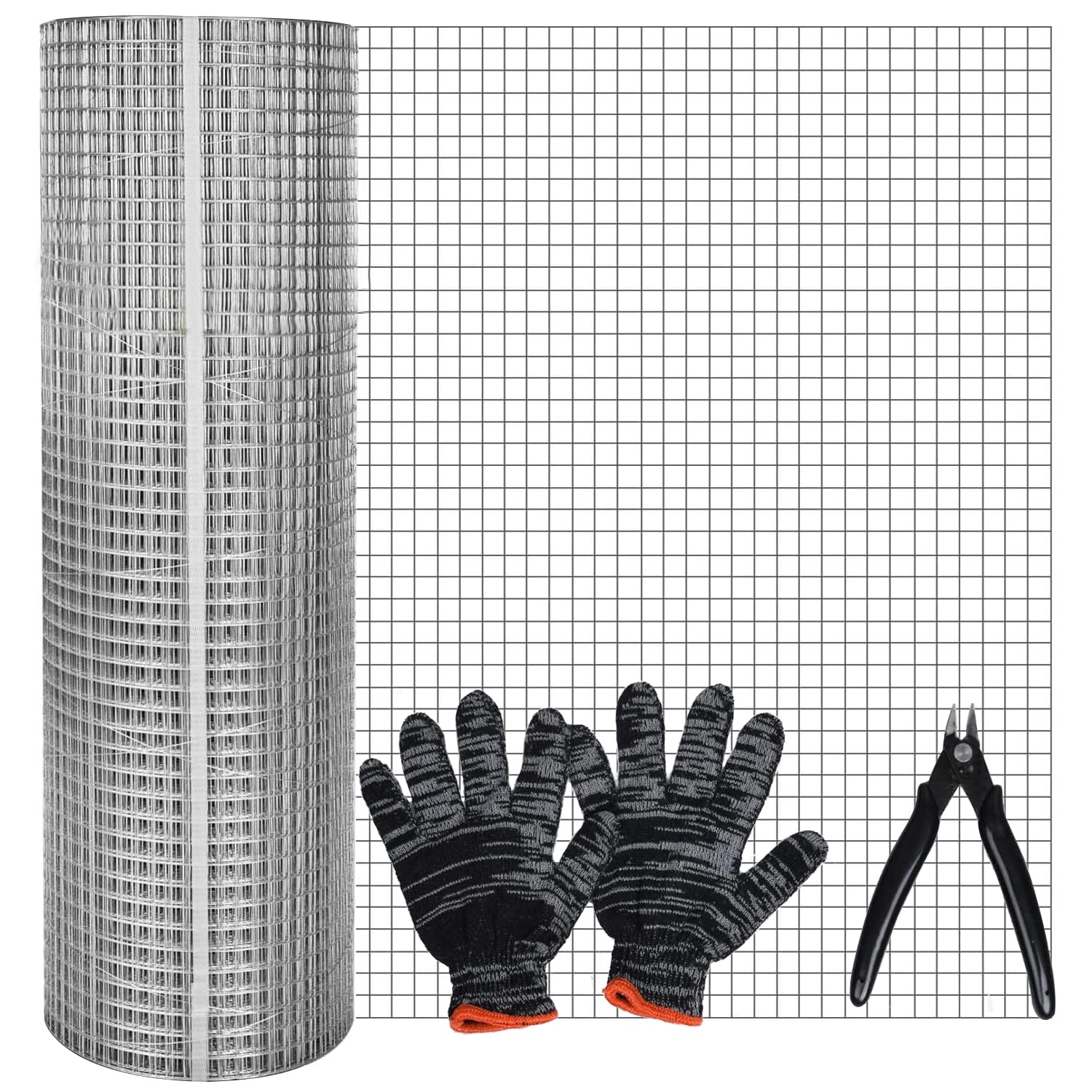 Acebon Silver Rodent Mesh, 40Cm X 6M Galvanized Wire Metal Mesh Hardware Cloth Welded Roll For Garden Rabbit Fencing, Snake Fence, Chicken Gopher Racoons Critters Rehab Cage
