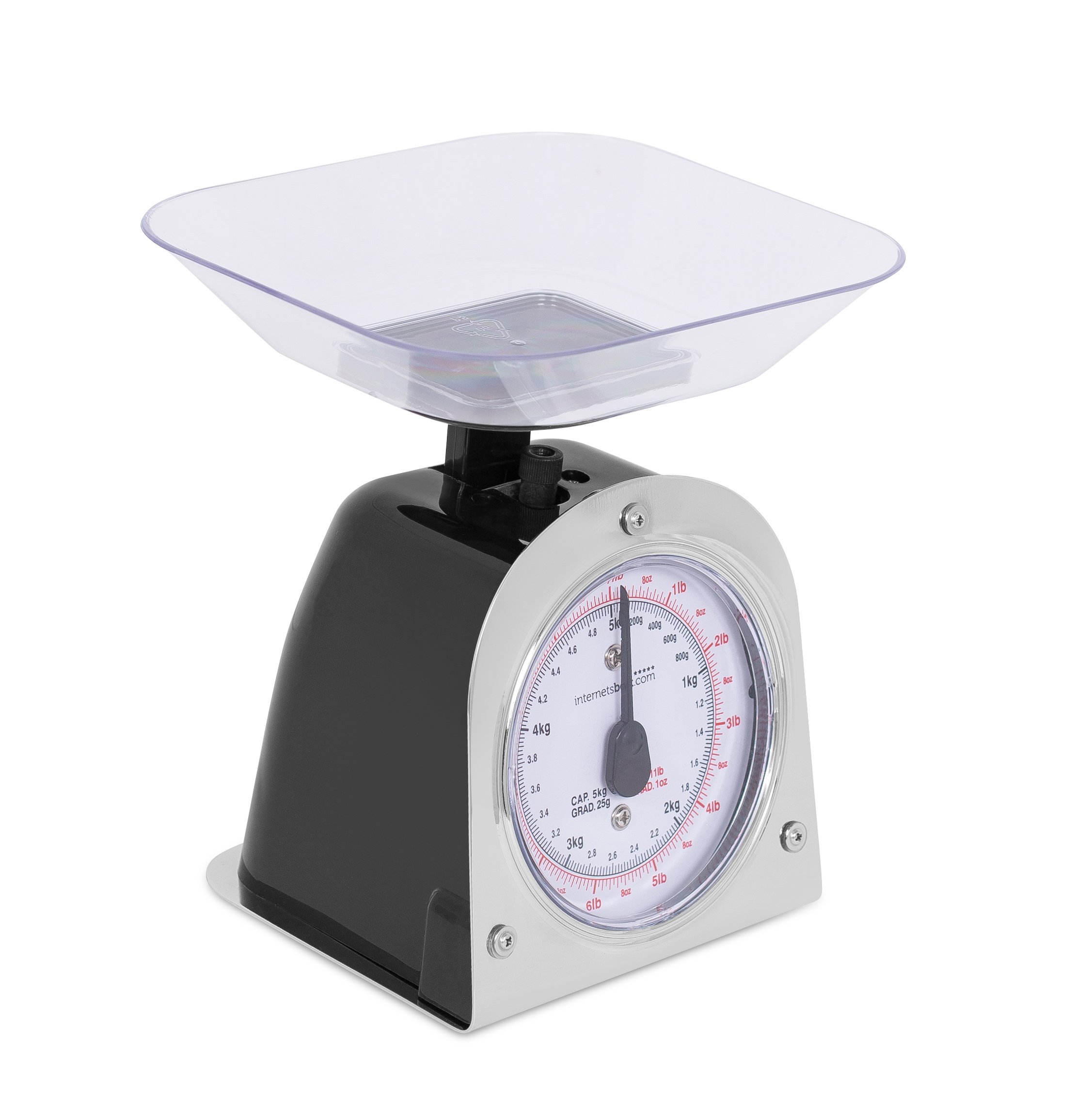 Internet de la mejor mecánico cocina alimentos peso escala con cuenco | Medidas precisas | pesa hasta 11 libras | 1 kg – 5 kg