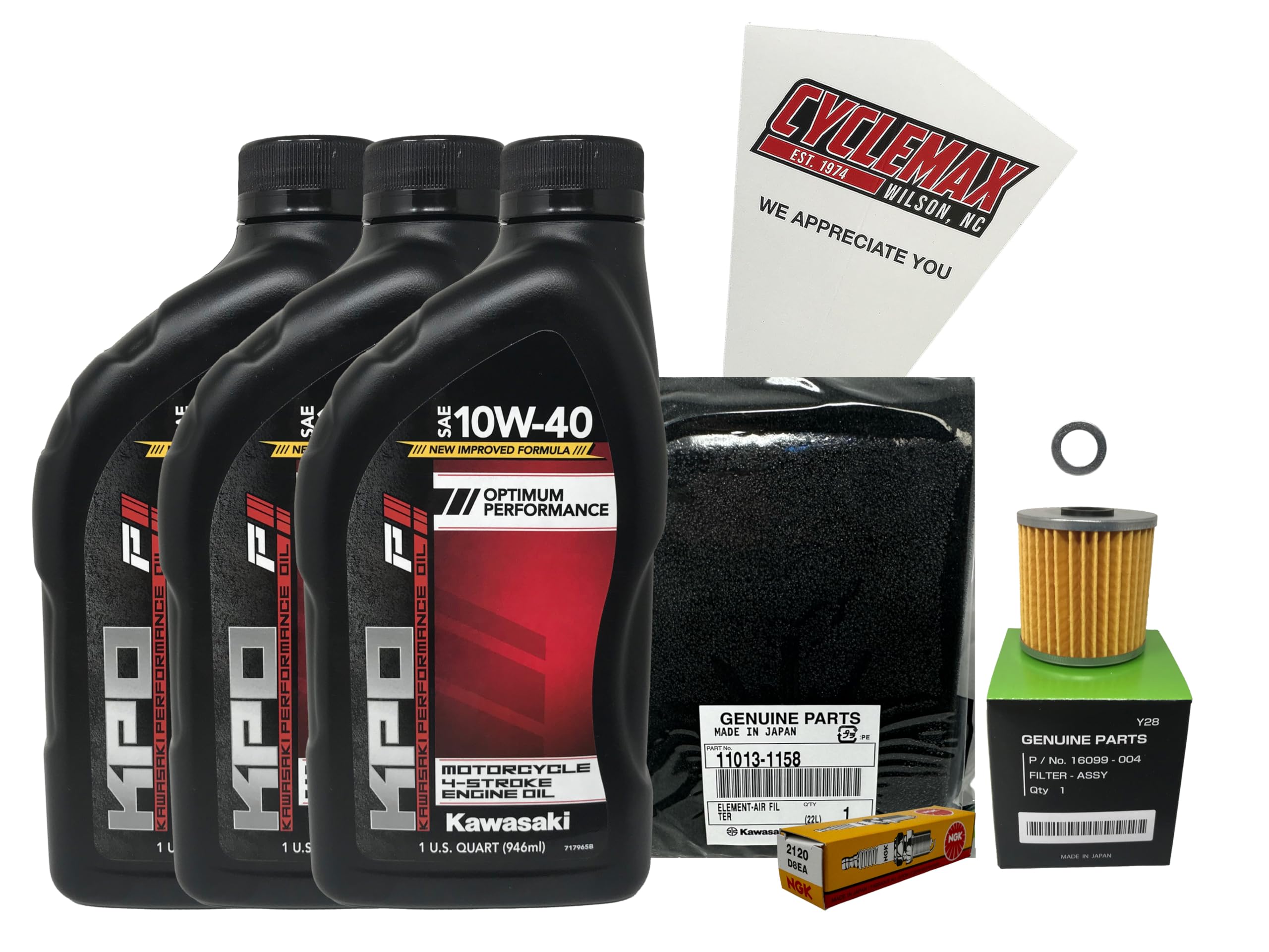 Standard Tune Up Kit with Spark Plugs fits 1988-1998 Kawasaki BAYOU 220