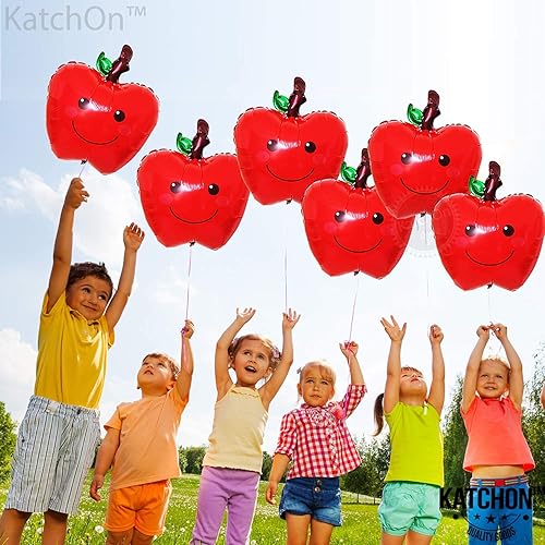 Miniatura 7 de KatchOn, Globos de manzana con pancarta de regreso a clases para decoraciones de regreso a clases, 21 pulgadas, paquete de 11, sin bricolaje,