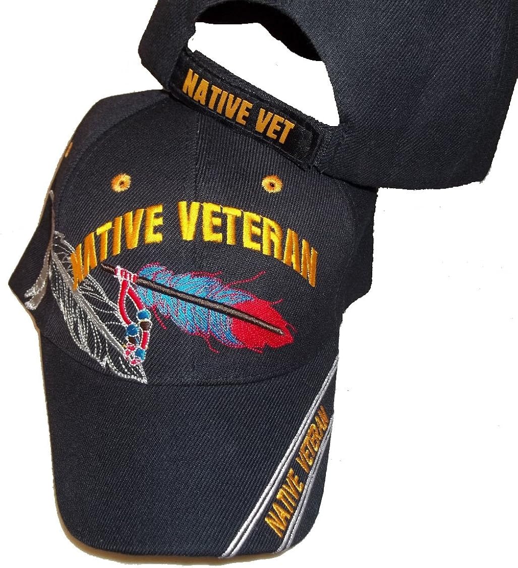 Miniatura 2 de Gorra de béisbol con diseño de veterano nativo ajustable para veteranos