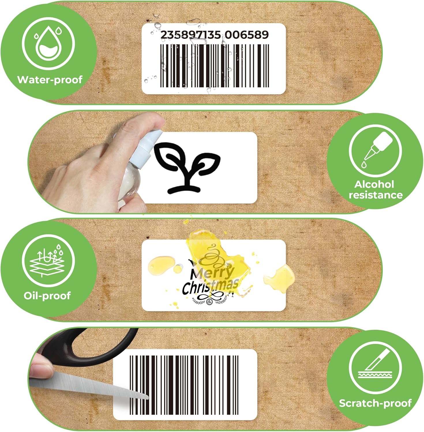 Nelko Genuine 3" x 2" Direct Thermal Label, Self-Adhesive Barcode Labels Compatible with Nelko PL70E Label Printers, No BPA & BPS, 1000 Labels (Commercial Grade) - Image 4