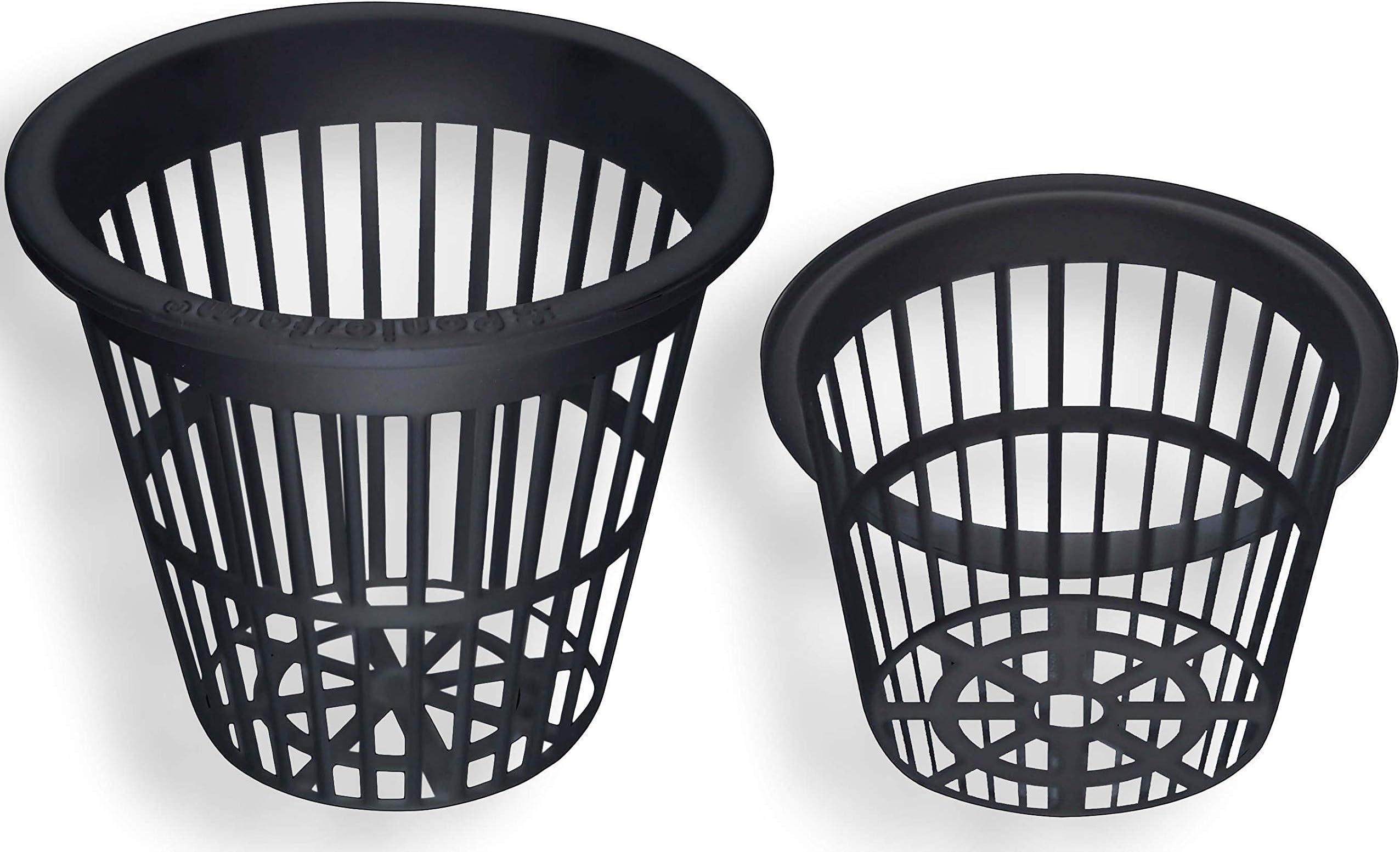 NP3AB: 3 Inch Black Slotted Mesh Net Pot for Hydroponics/Aquaponics/Orchids - 25 Pack