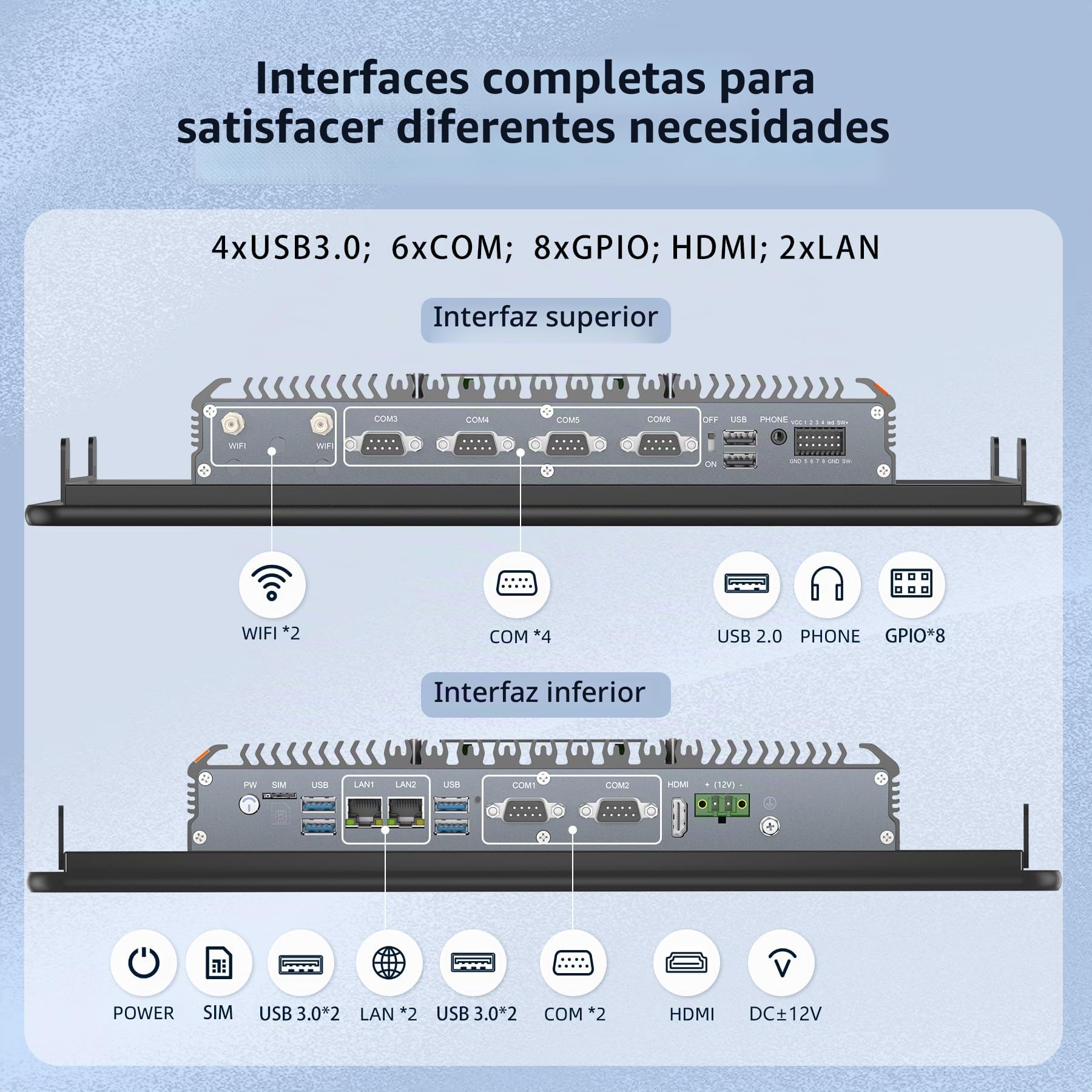 PC Panel Industrial Integrado 27 Pulgadas, Ordenador Todo En Uno
