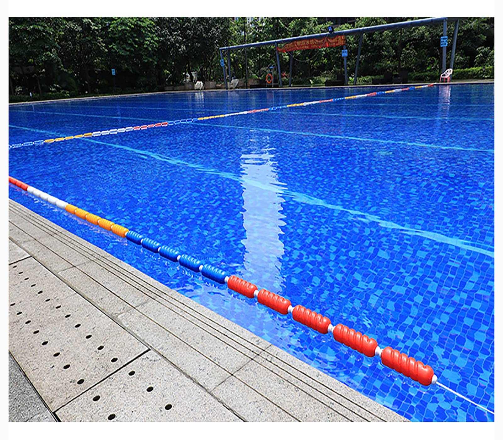 Lignes de couloir de piscine haute visibilité et séparateur flottant pour bassin