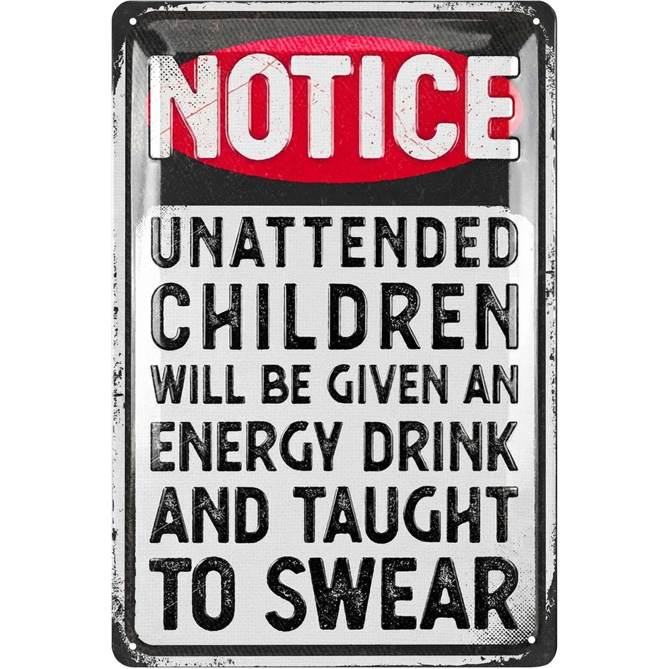 LANOLU Funny Signs For Man Cave - NOTICE CHILDREN - Funny Bedroom & Man Cave Signs, Cool Garage Decor, Metal Vintage Bar Signs, Man Cave Stuff, Vintage Tin Sign 12x8"