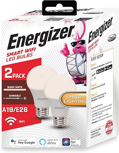 XTREME Energizer - Bombilla LED inteligente Wi-Fi, blanco cálido, 60 W, 800 lúmenes, compatible con Alexa, Google Assistant y Siri, control desde
