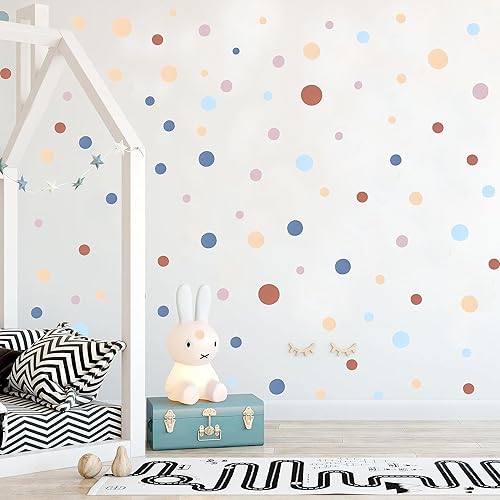 Miniatura 3 de 10 hojas de calcomanías de pared de lunares para dormitorio de niños, calcomanías de pared de lunares para habitación de bebé, calcomanías de pared