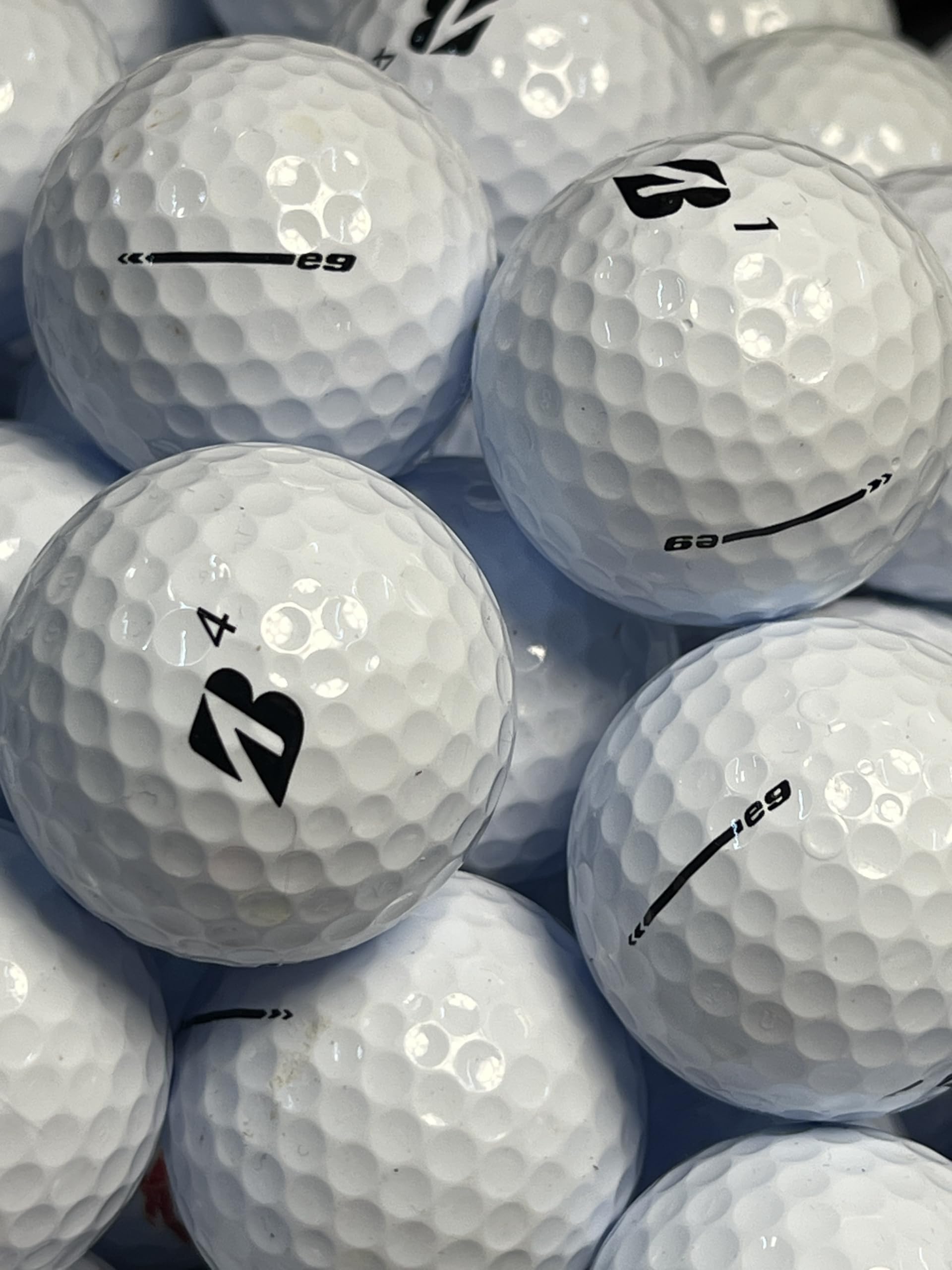 Golf Ball House…12 E9 Golf Balls for Bridgestone/White/Near Mint (AAAA) / Used-Recycled w/Mesh Bag