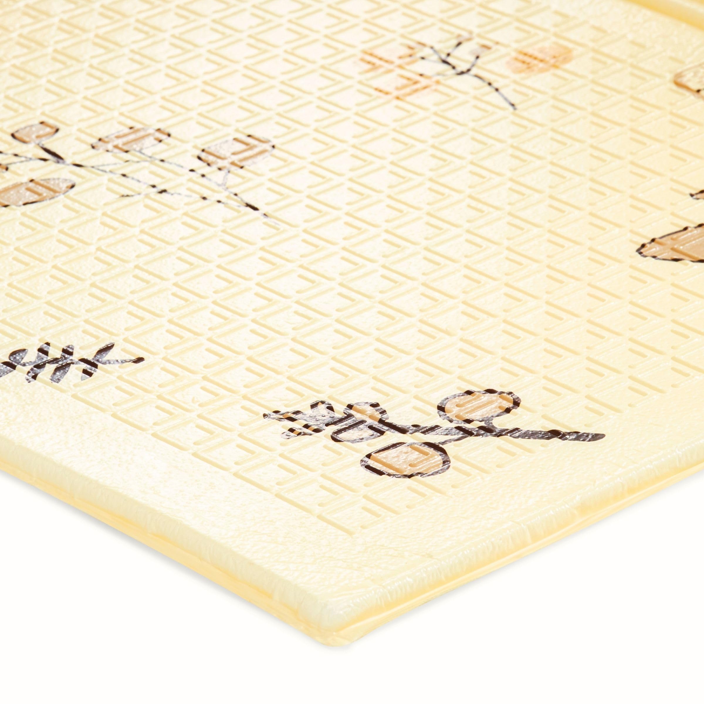 Mamabrum Tapis en mousse pour bébé 180 x 120 x 1 cm, pliable double face, mousse XPE, forêt magique/rues d'automne