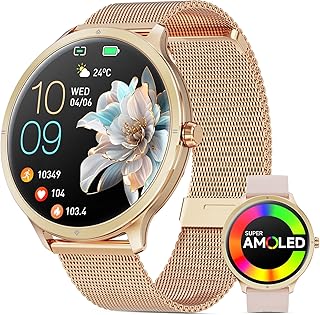 Women’s Smart Watch 1.75 Inch HD Smartwatch with Dual Strap/Bluetooth Calls/100+ Sports Fitness Watch/Sleep Monitor/Heart …