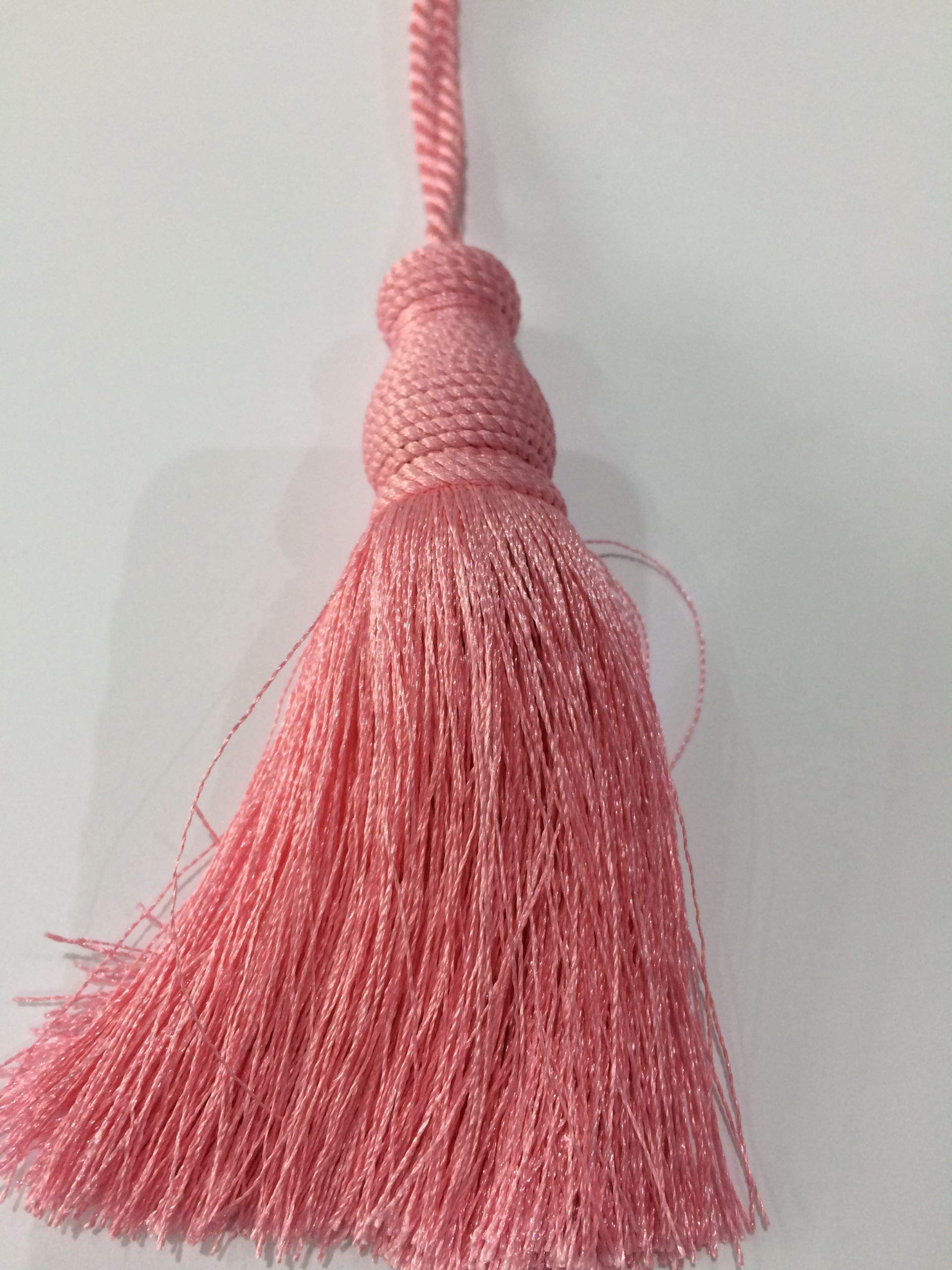 Designer Cushion & Curtains 12cm Key Tassels Pink