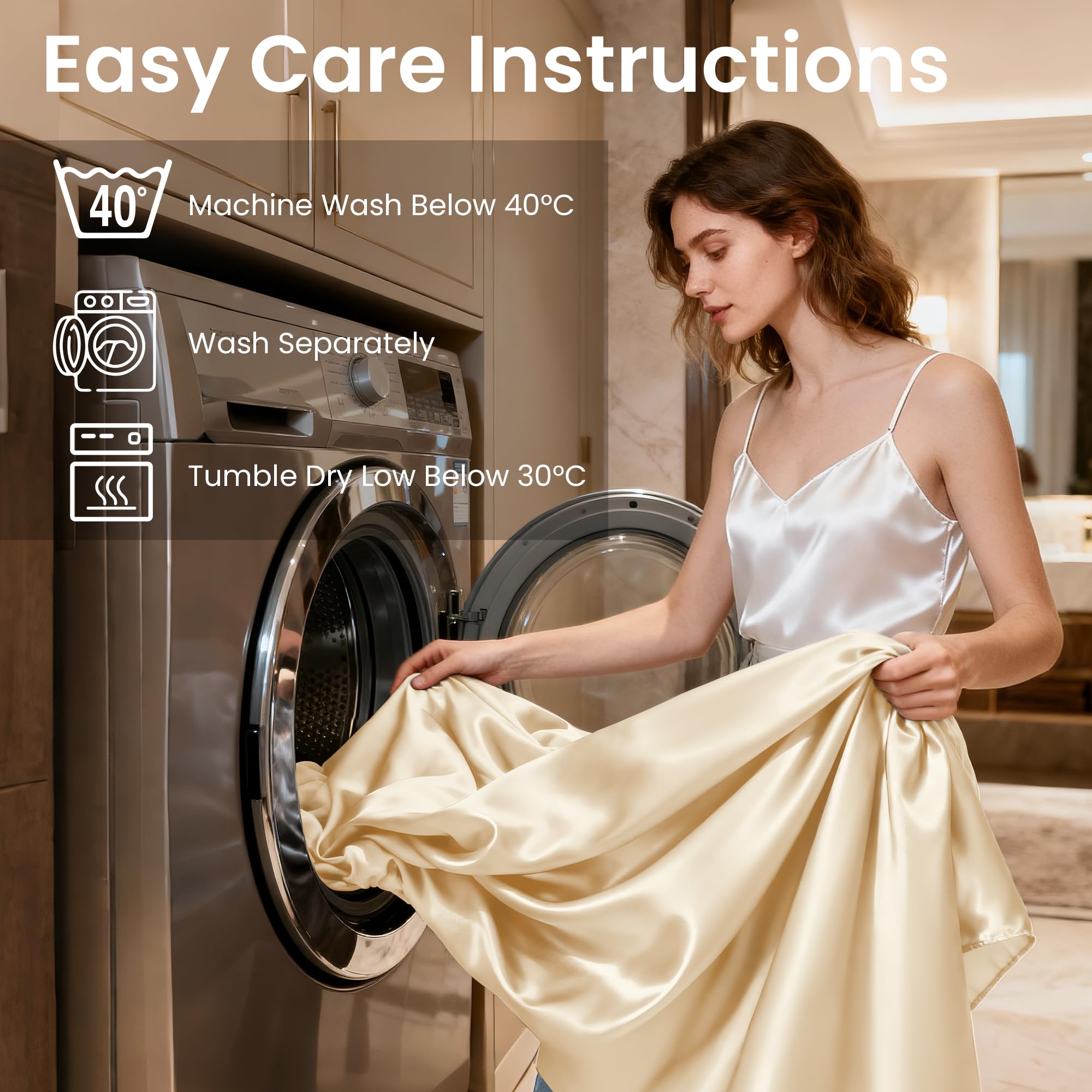 Love's cabin Satin Queen Sheets Set - 4 Piece Pink Silky Bed Sheets Set with Deep Pocket, Luxury Silk Feel Satin Queen Size Sheet Set (1 Flat Sheet, 1 Fitted Sheet, 2 Pillow Cases): Twin Beige.