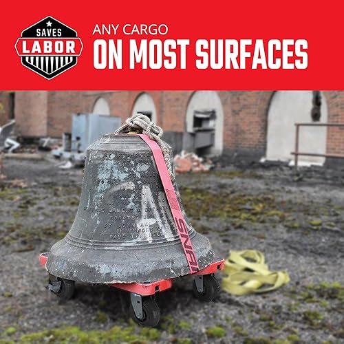 Miniatura 6 de Plataforma móvil Snap-Loc negra (EE.UU) con 1500 lb de capacidad, estructura de acero, ruedas de 4 y correa de sujeción opcional