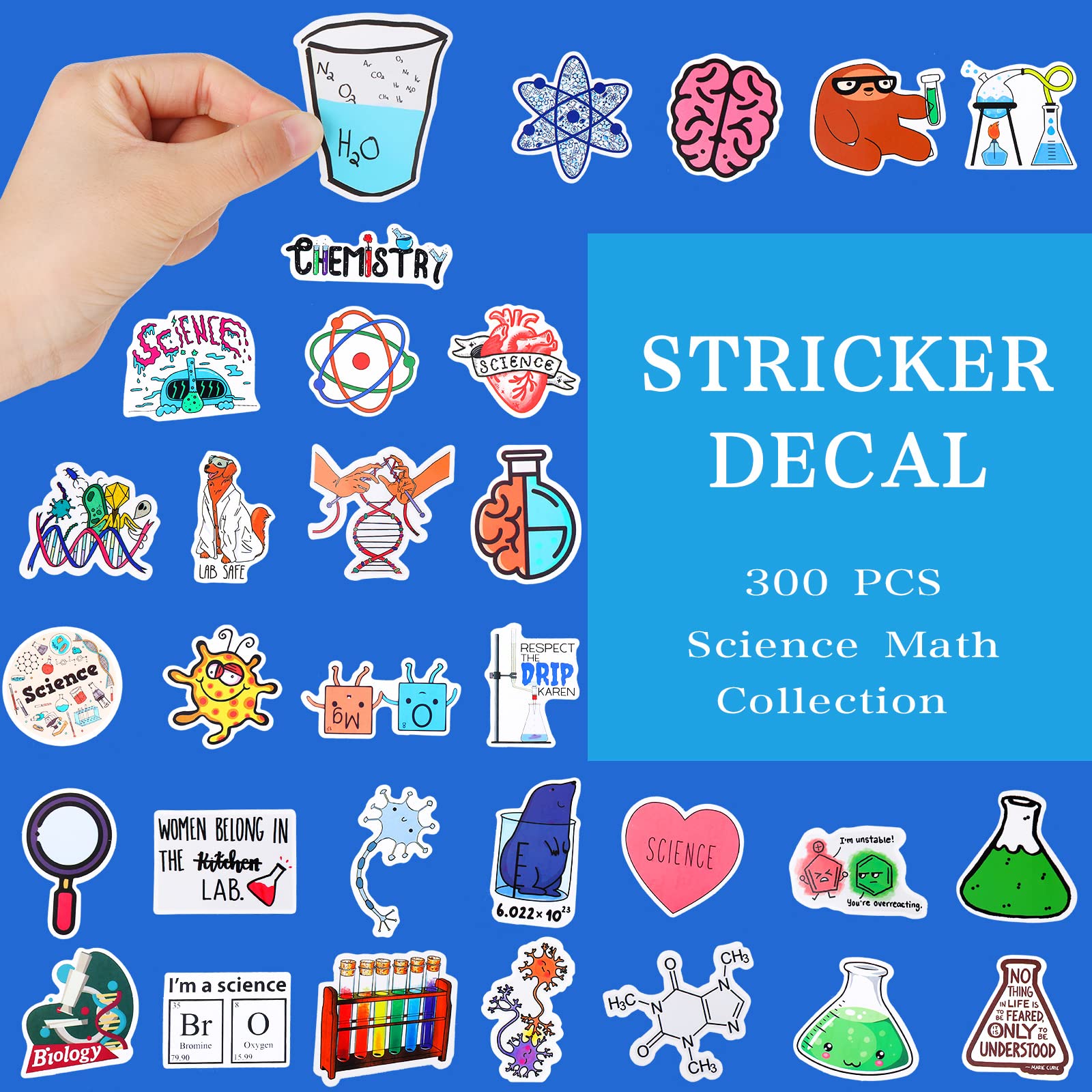 Science Topper Sticker Snapklik.com : Epakh 300 Pcs Science Stickers Pack Chemistry Science ...