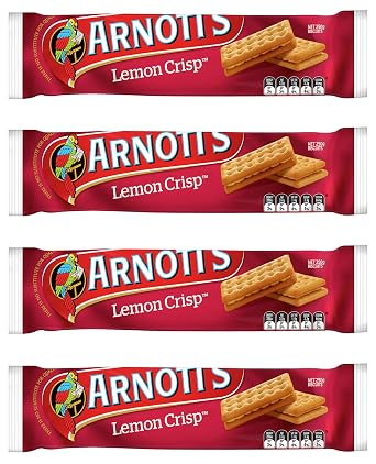 LEMON Crisp Cream Biscuits Pack of 4 x 250g Ea A unique, delicious sweet and savoury experience, Aussie made & Loved