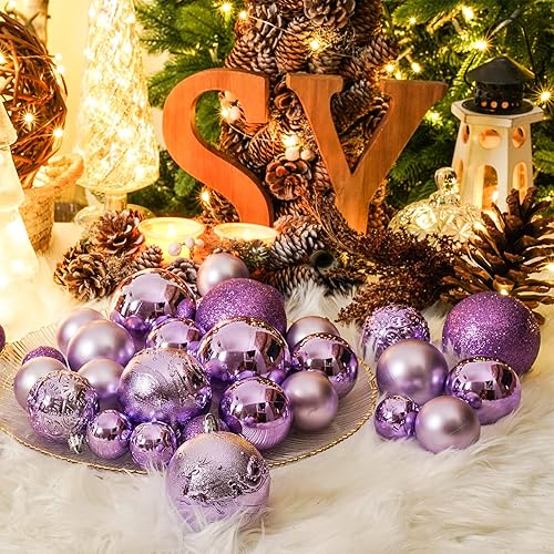 Miniatura 3 de Christmas Ball Ornaments for Christmas Decorations - 41 Pieces Xmas Tree Shatterproof Ornaments with Hanging Loop for Holiday and Party Decoration