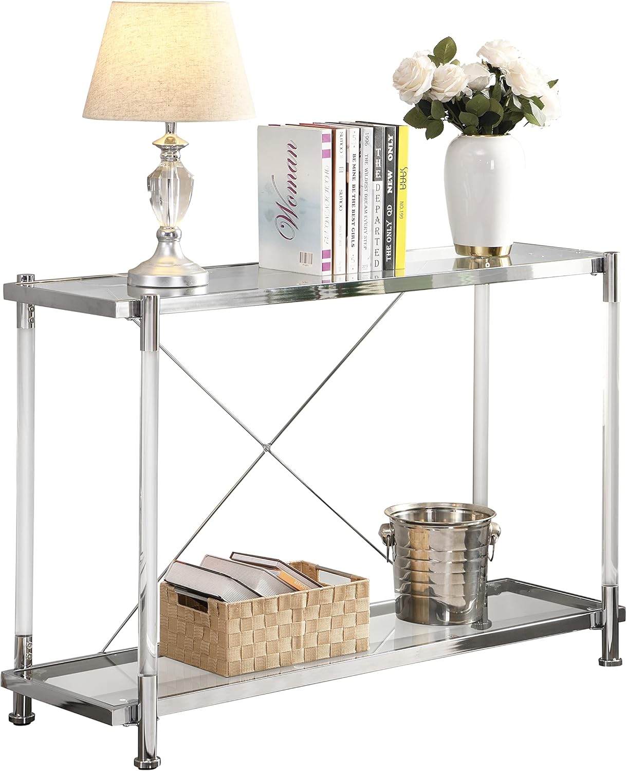 2 Tier Accent End Side | Table Nightstand Drawer | Stable And Sturdy Furniture | Walnut main image 1