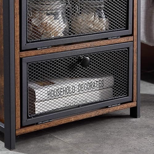 Miniatura 7 de Moderna mesita de noche, mesa auxiliar con espacio de almacenamiento y puerta, mesitas de noche con cajones abatibles para sala de estar,