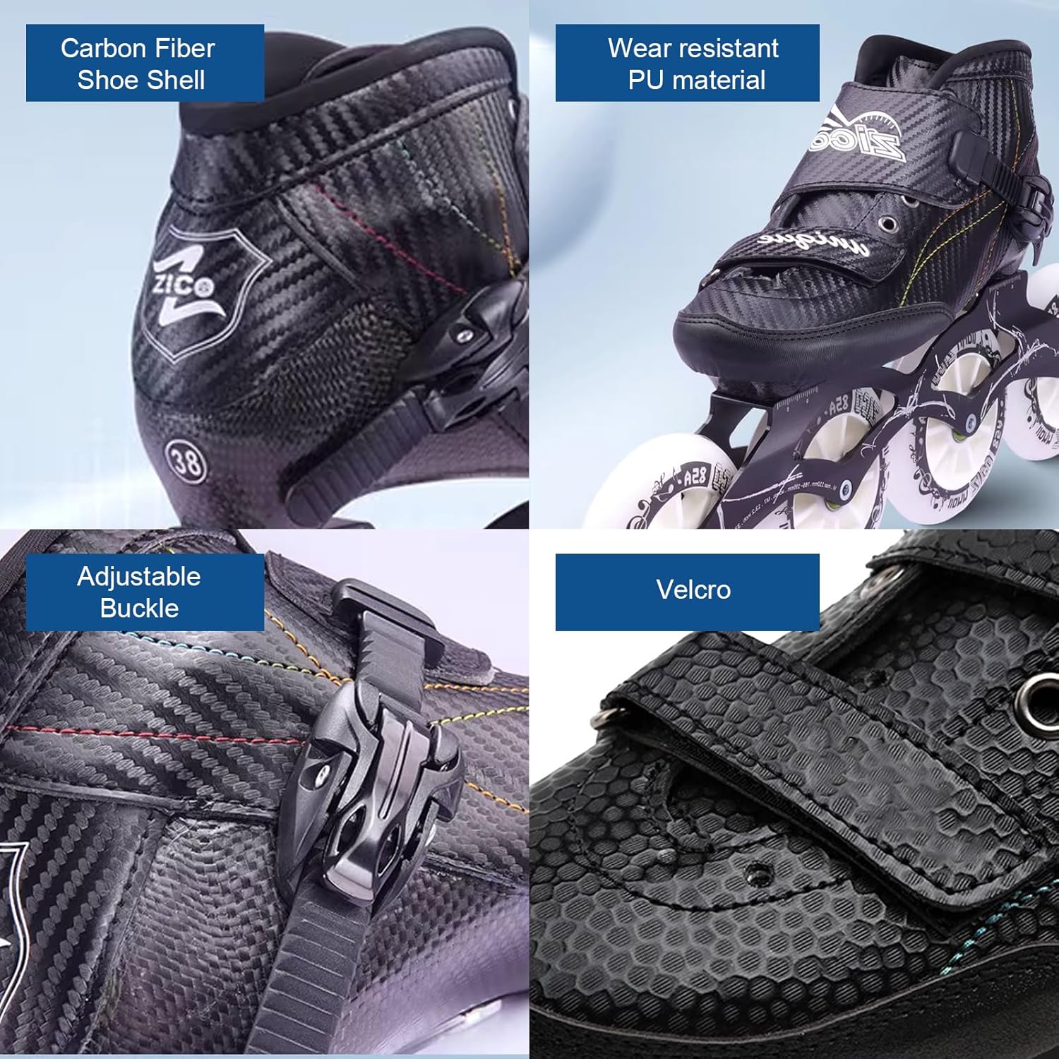 Inline Speed Skates, Professional Fitness Skating Roller Skates, Racing Skates, Unisex