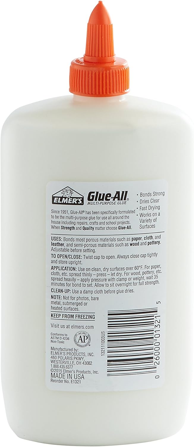 Elmer's E1321 Glue-All Multi-Purpose Liquid Glue, Extra Strong, 16 Ounces, 1 Count : General Purpose Glues : Office Products