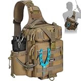 Piscifun Fishing Backpack with Rod Holder&comma; Lightweight Sling Bag Storge Gear and Equipment