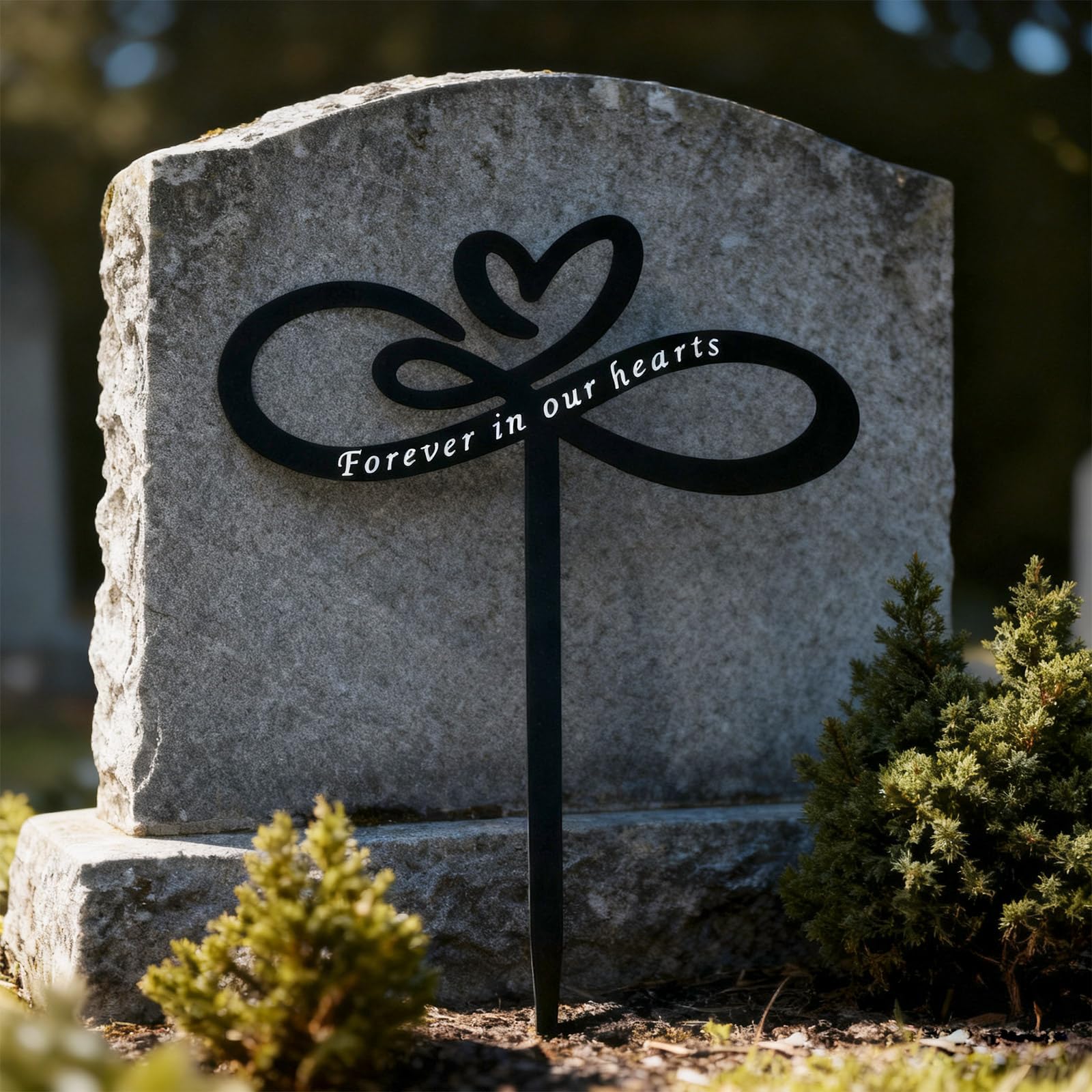 Targa Commemorativa Metallo Decorazione Funeraria per Cani Gatti Resistente alle Intemperie Segno Memoria Duraturo per Tomba Giardino Cortile Esterno Prato
